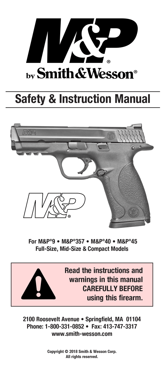 Smith and Wesson M&P Owner's Manual